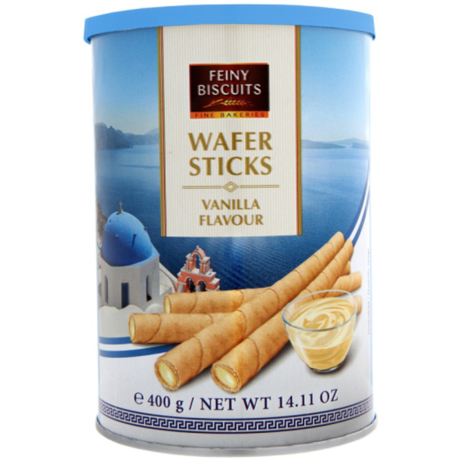 Вафельные трубочки Gunz biscuits с кремом, со вкусом ванили, жестяная банка 400 г