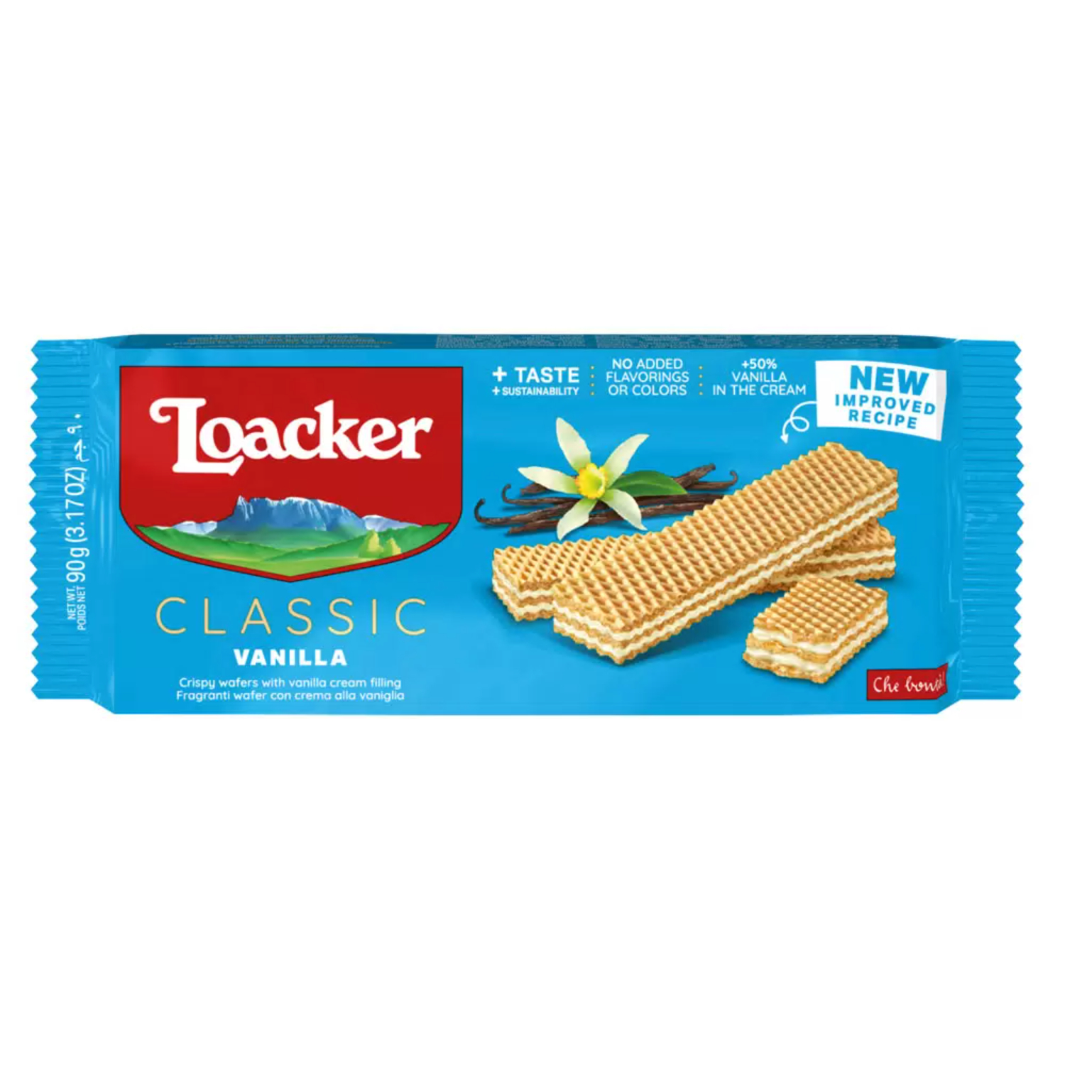 Вафли Loacker классик ваниль 90 г