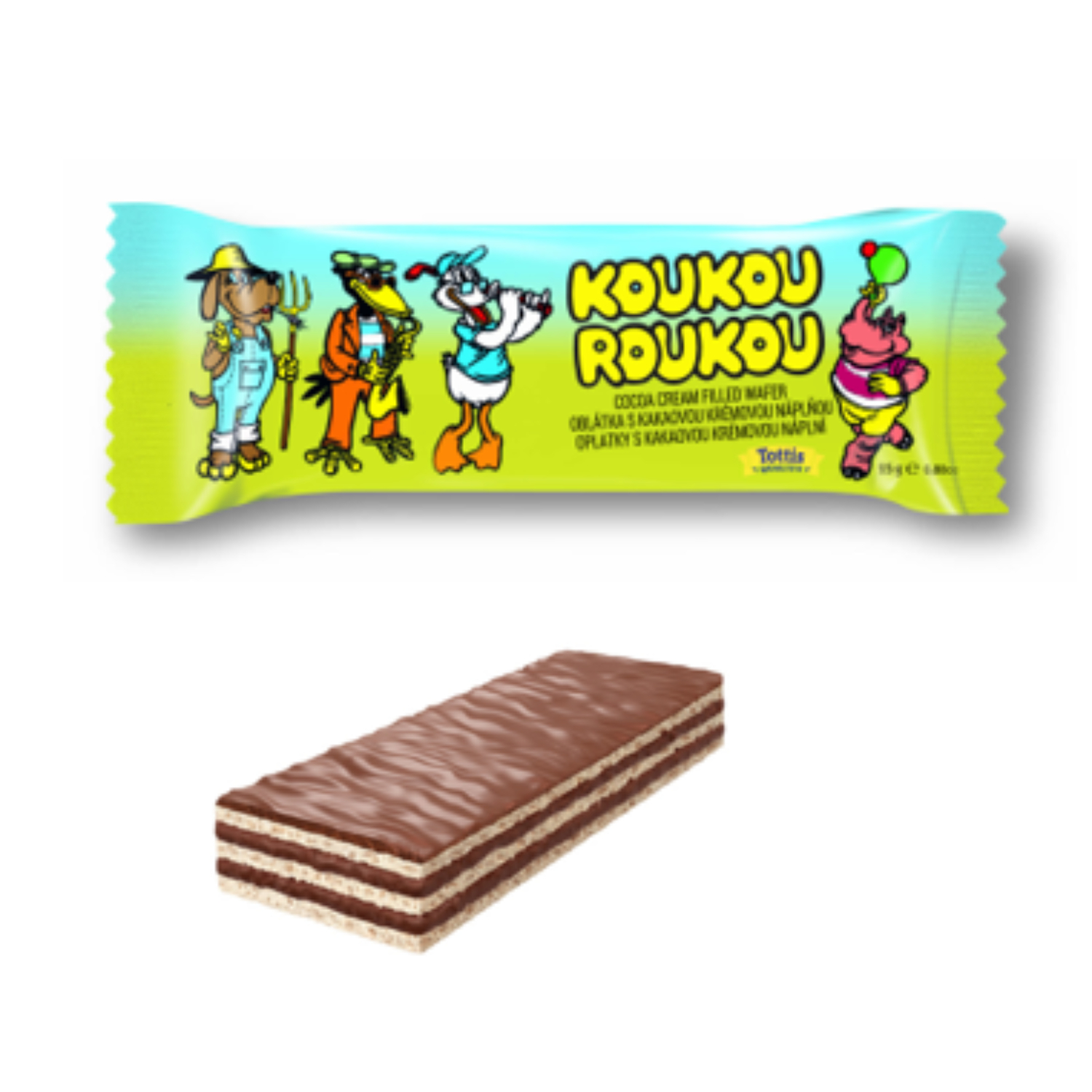 Вафли Tottis Koukouroukou какао-крем, 25 г