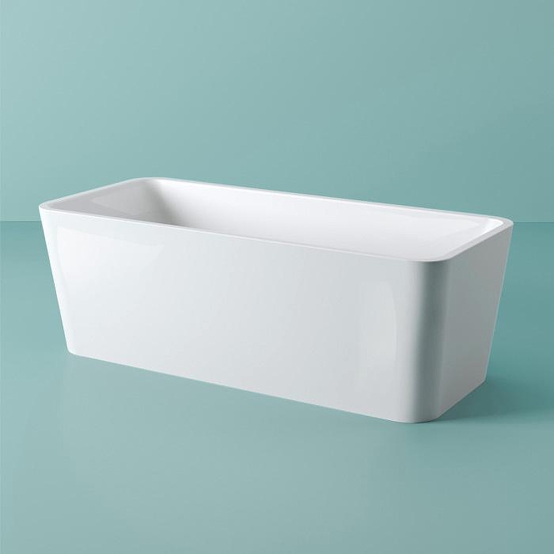 Ванна из искусственного камня Artceram Square 180x80 ACW00401 цвет Белый глянцевый