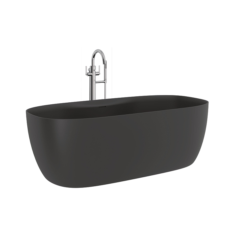 Ванна из искусственного камня Kludi Resa S 170x80 53BF0339 цвет Черный матовый