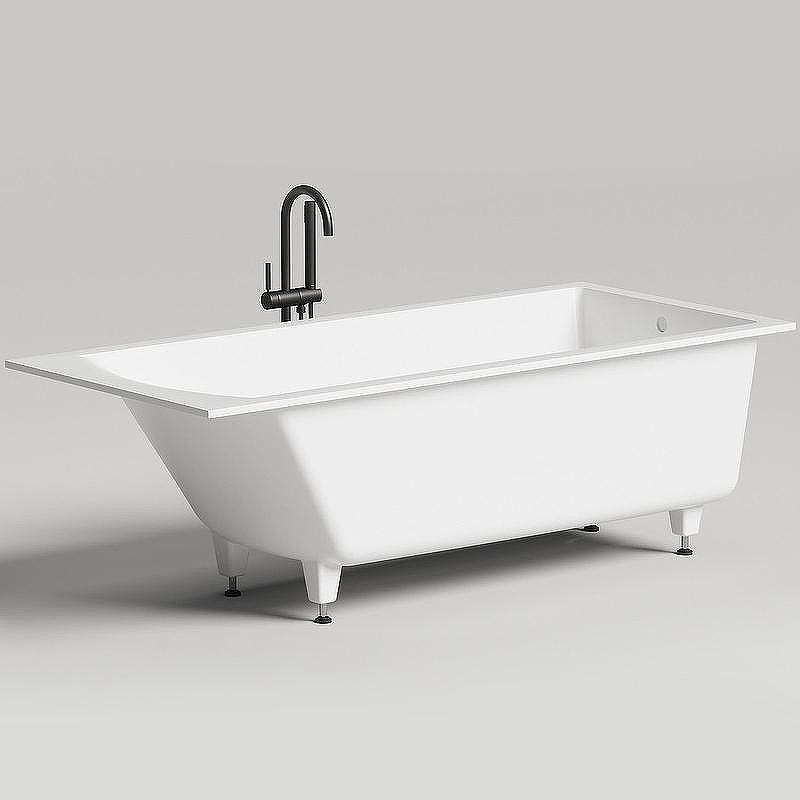 Ванна из искусственного камня Salini Cascata 180х80 104213G Белая глянцевая