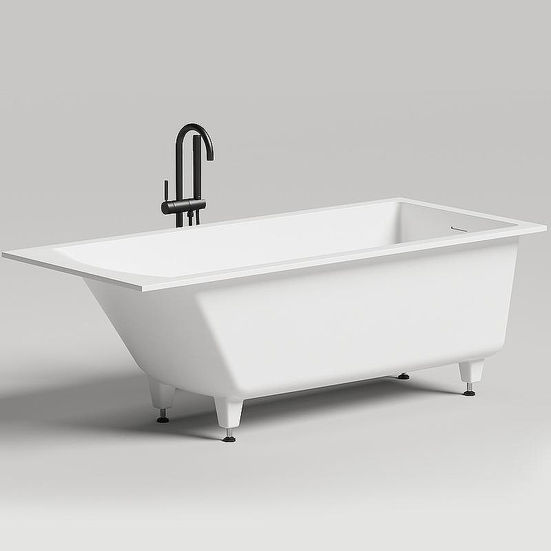 Ванна из искусственного камня Salini Cascata Kit 170х75 104323M Белая матовая