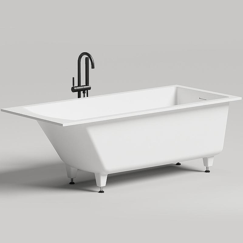 Ванна из искусственного камня Salini Cascata Kit 180х80 104513G Белая глянцевая