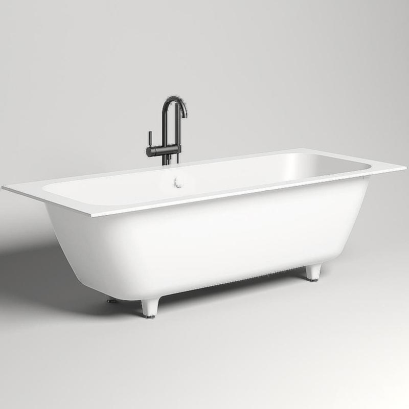 Ванна из искусственного камня Salini Orlanda Axis 190х80 103221M Белая матовая