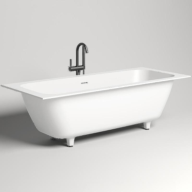 Ванна из искусственного камня Salini Orlanda Axis Kit 190х80 103321M Белая матовая