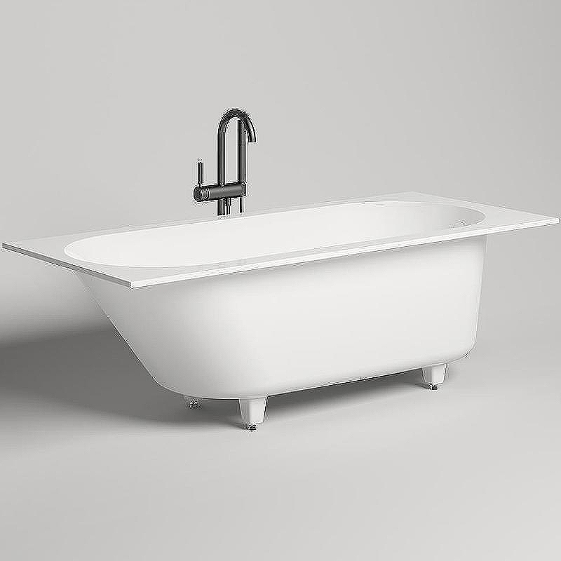 Ванна из искусственного камня Salini Ornella 180х80 102322M Белая матовая