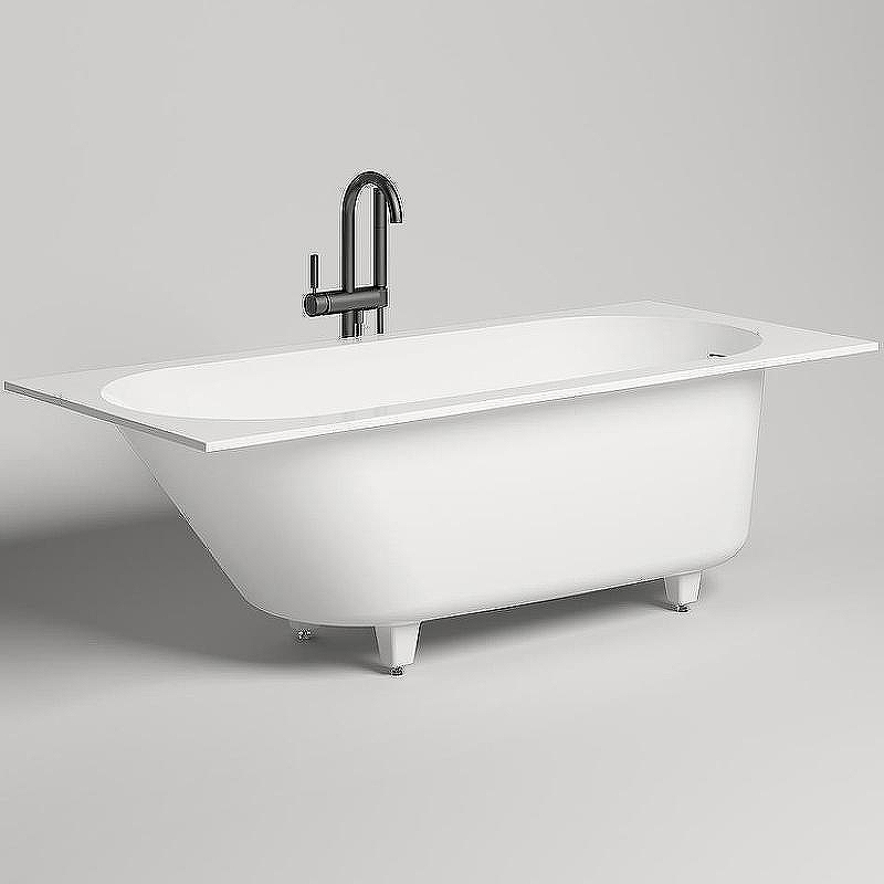 Ванна из искусственного камня Salini Ornella Kit 180х80 102422M Белая матовая