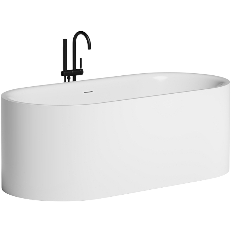 Ванна из искусственного камня Salini Perla 170х80 1049201M Белая матовая