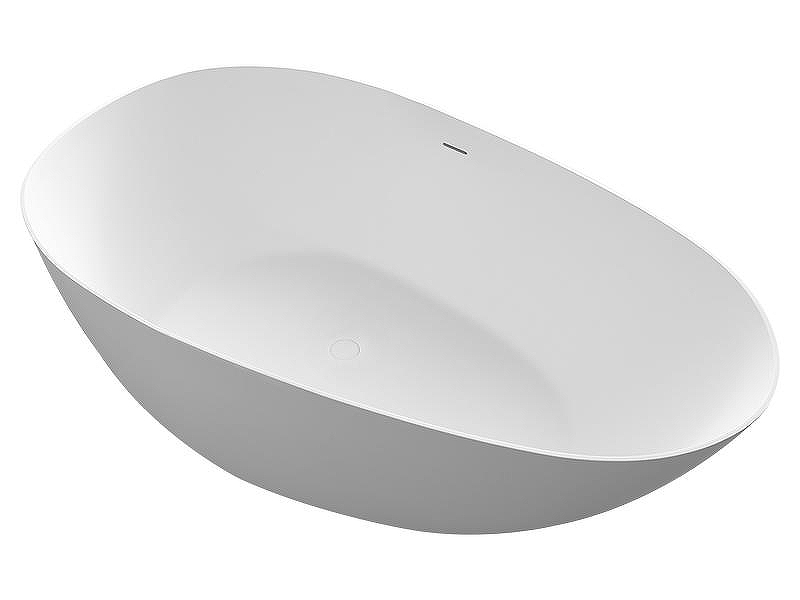 Ванна из искусственного камня Uni-Flow Ova 170x85 FS302-1700 Matt White цвет Белый матовый