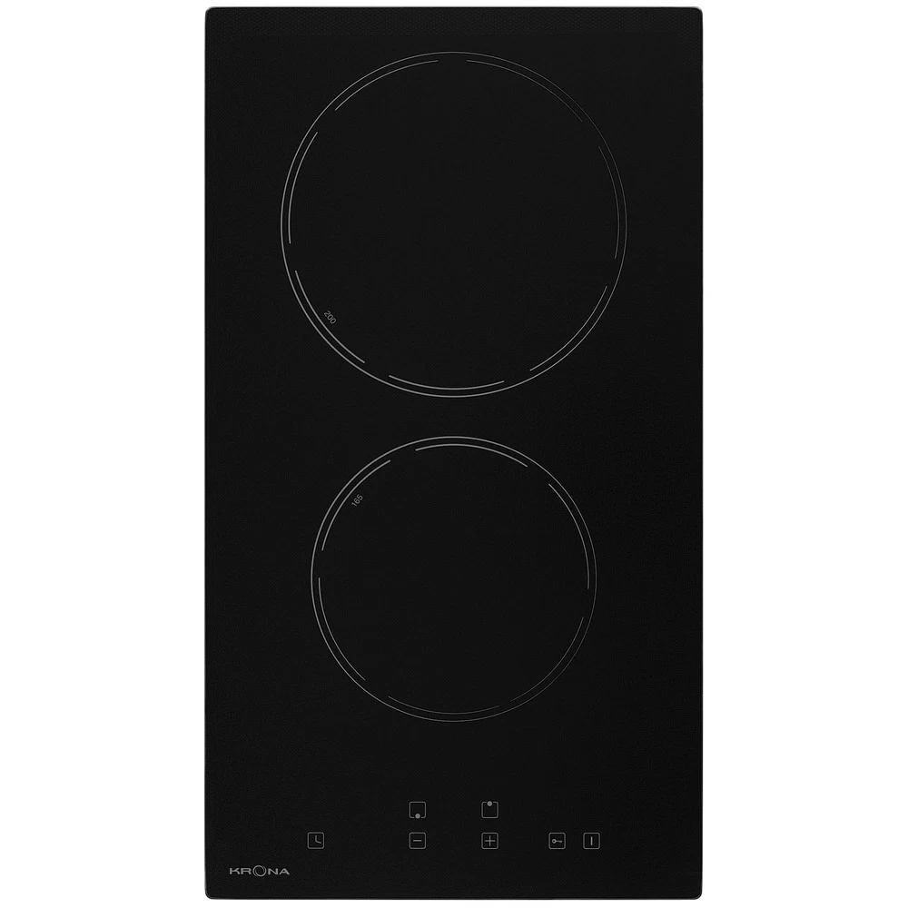 Варочная панель электрическая Krona Edel 30 BL TK 2 конфорки черная