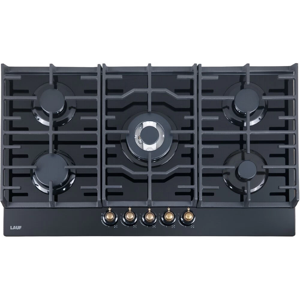 Варочная панель газовая Lauf PG-907BL classic 5 конфорок черная