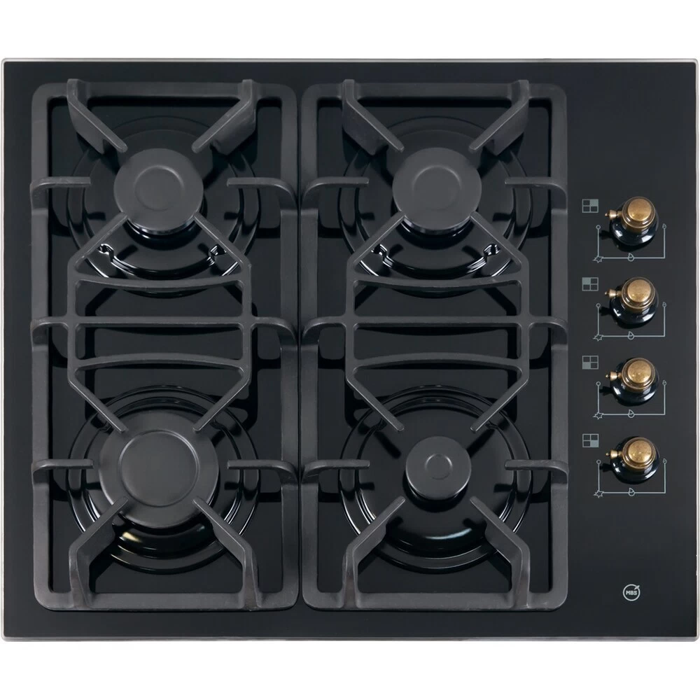 Варочная панель газовая MBS PG-611BL classic 4 конфорки черная