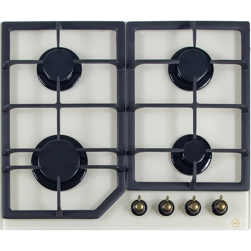 Варочная панель газовая MBS PG-611IV classic 4 конфорки бежевая
