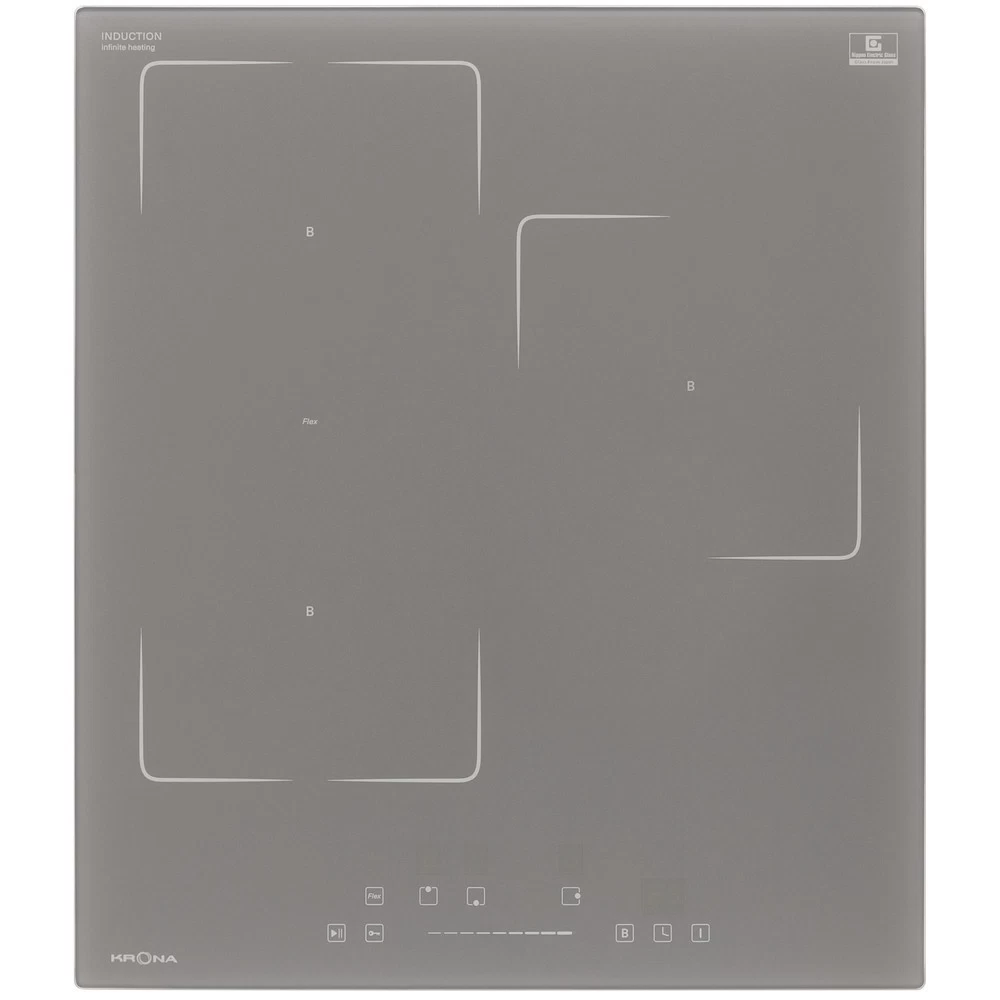 Варочная панель индукционная Krona Mysterium Max Ih 45 GR 3 конфорки графит