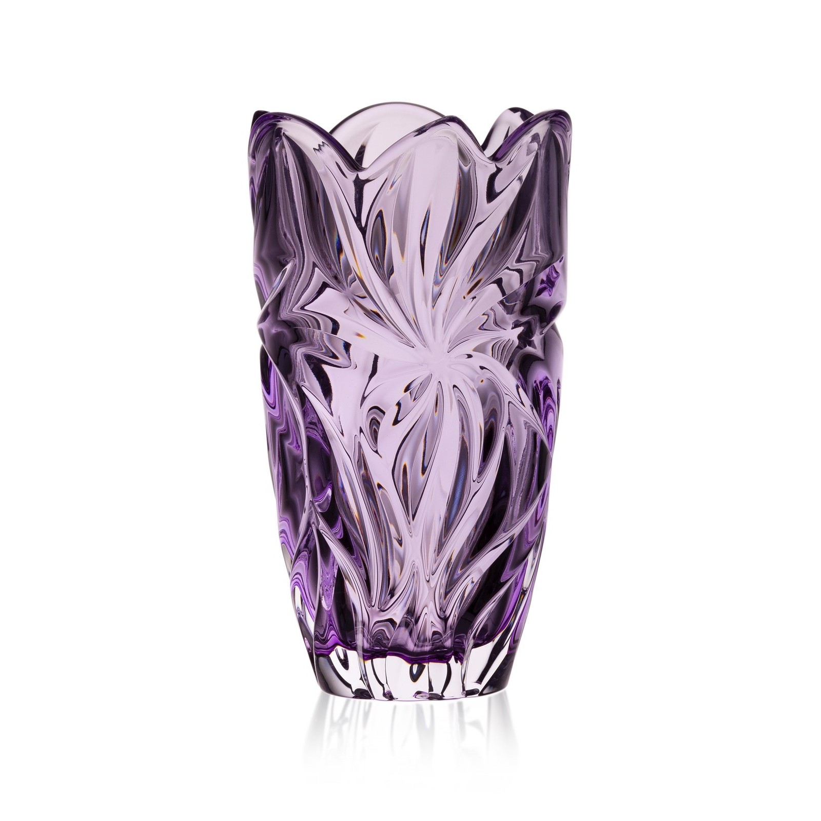 Ваза Aurum Crystal Flora amethyst 28 см