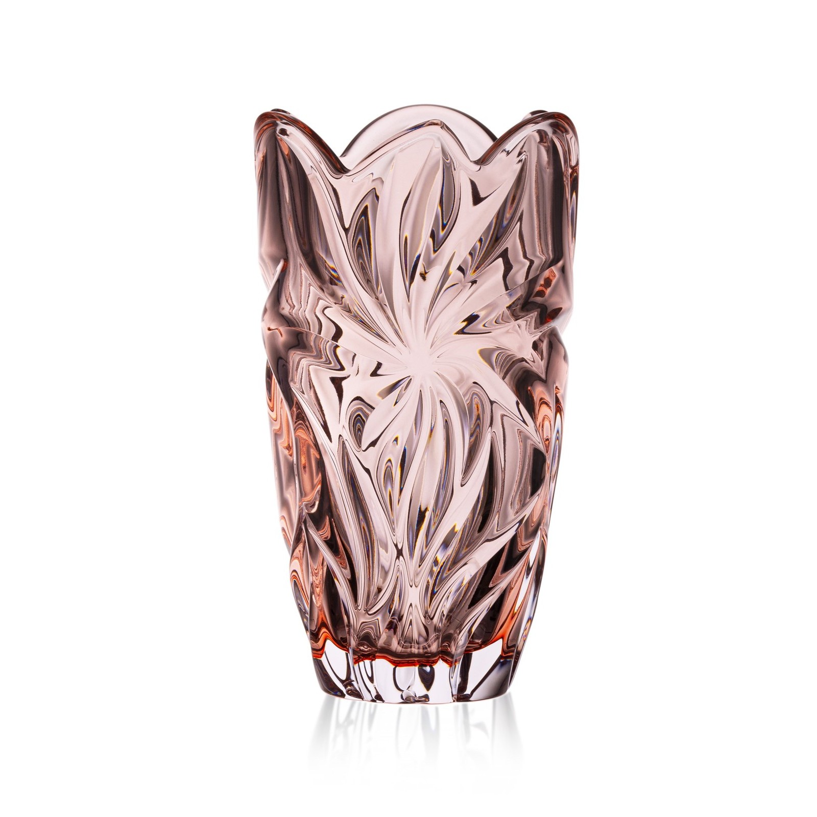 Ваза Aurum Crystal Flora pink 28 см