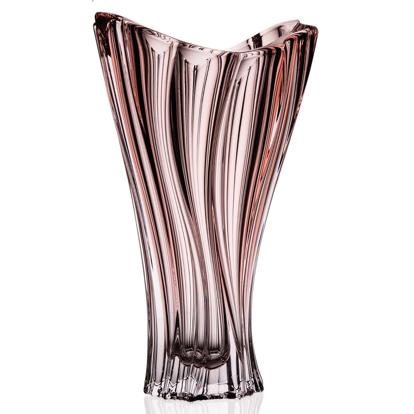 Ваза Aurum Crystal Plantica pink 32 см