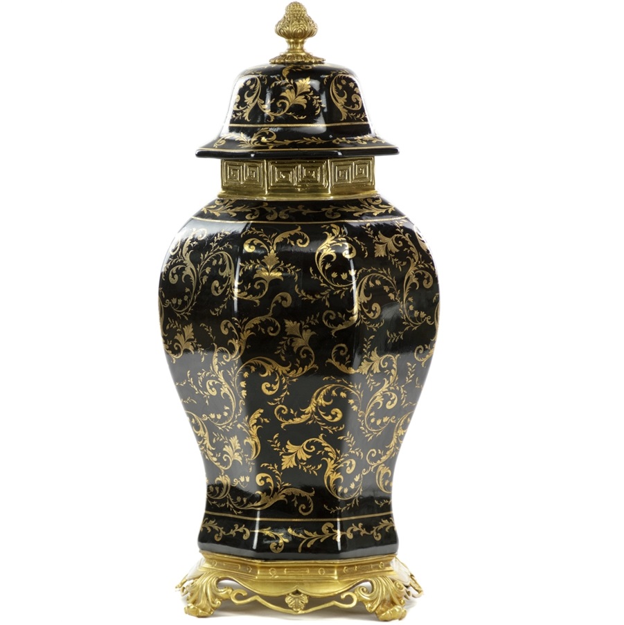 Ваза с крышкой Glasar 26x26x55см
