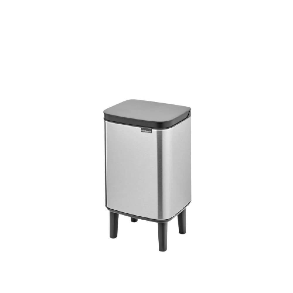 Ведро для мусора Brabantia Bo Hi с крышкой 4 л металл стальное матовое
