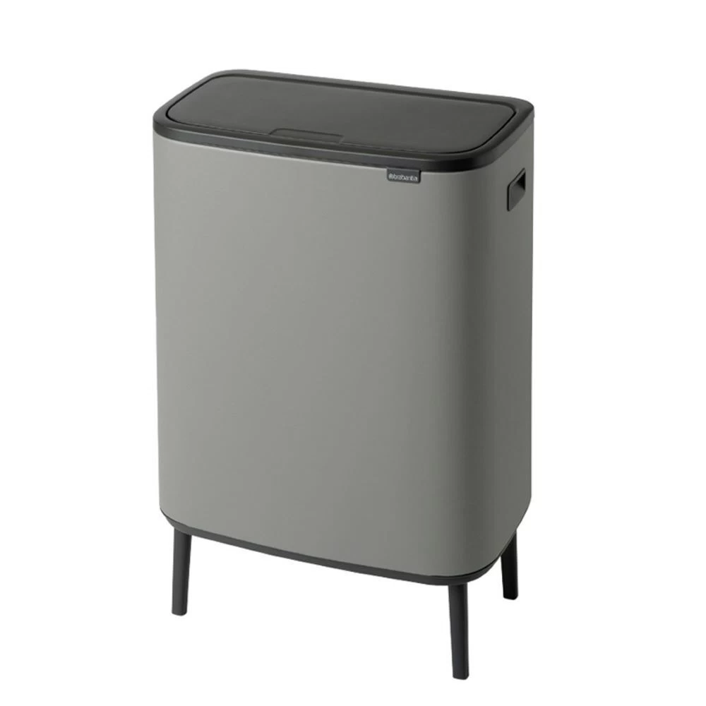 Ведро для мусора Brabantia Bo Hi Touch Bin с крышкой двухсекционное 30/30 л металл минерально-серое