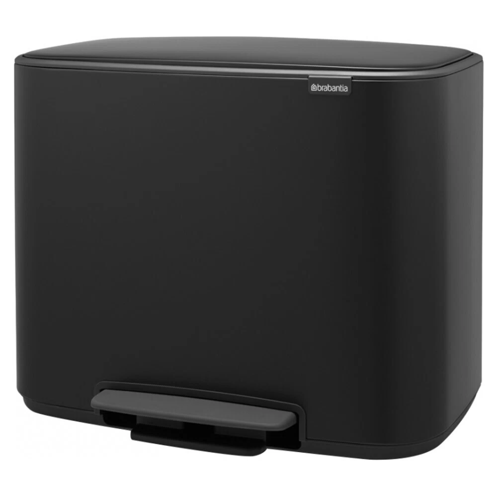 Ведро для мусора Brabantia Bo Pedal Bin с крышкой 36 л металл черное с педалью