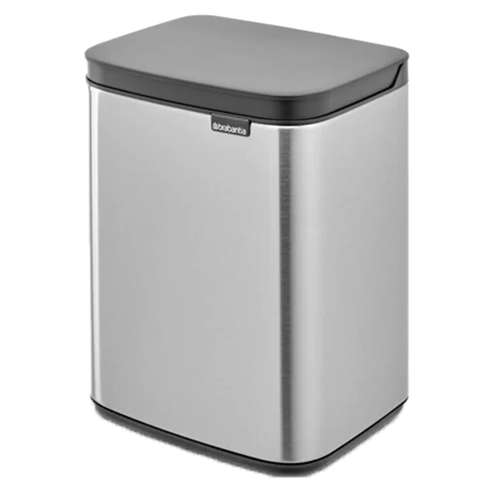Ведро для мусора Brabantia Bo с крышкой 4 л металл стальное матовое