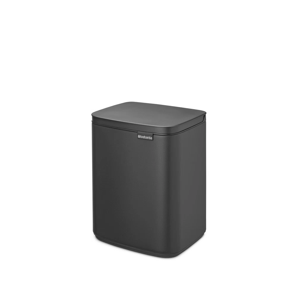 Ведро для мусора Brabantia Bo с крышкой 7 л металл минерально-графитовое с педалью