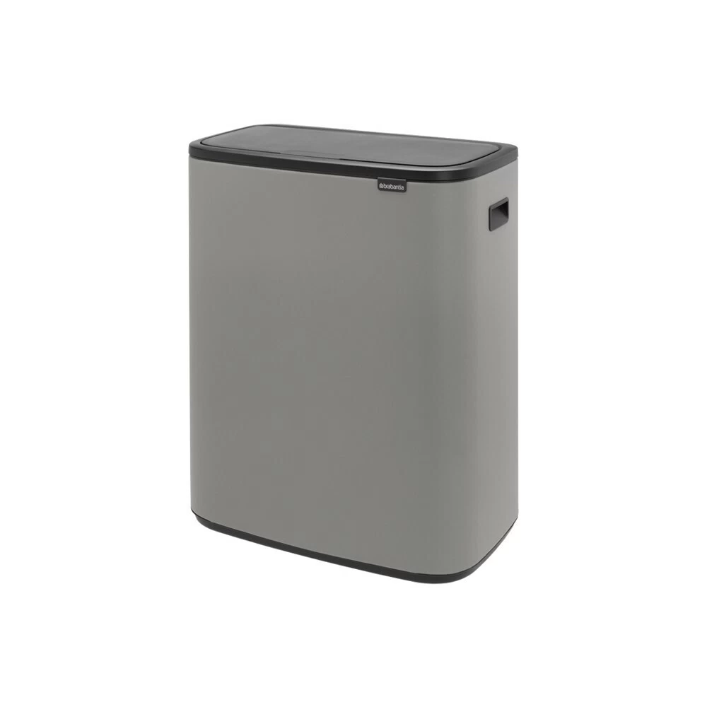 Ведро для мусора Brabantia Bo Touch Bin с крышкой двухсекционное 30/30 л металл минерально-серое