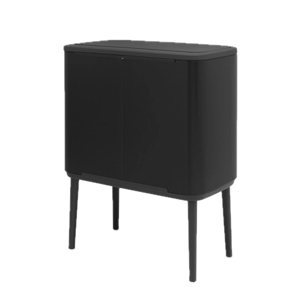 Ведро для мусора Brabantia Bo Touch Bin с крышкой трехсекционное 11/11/11 л металл черное
