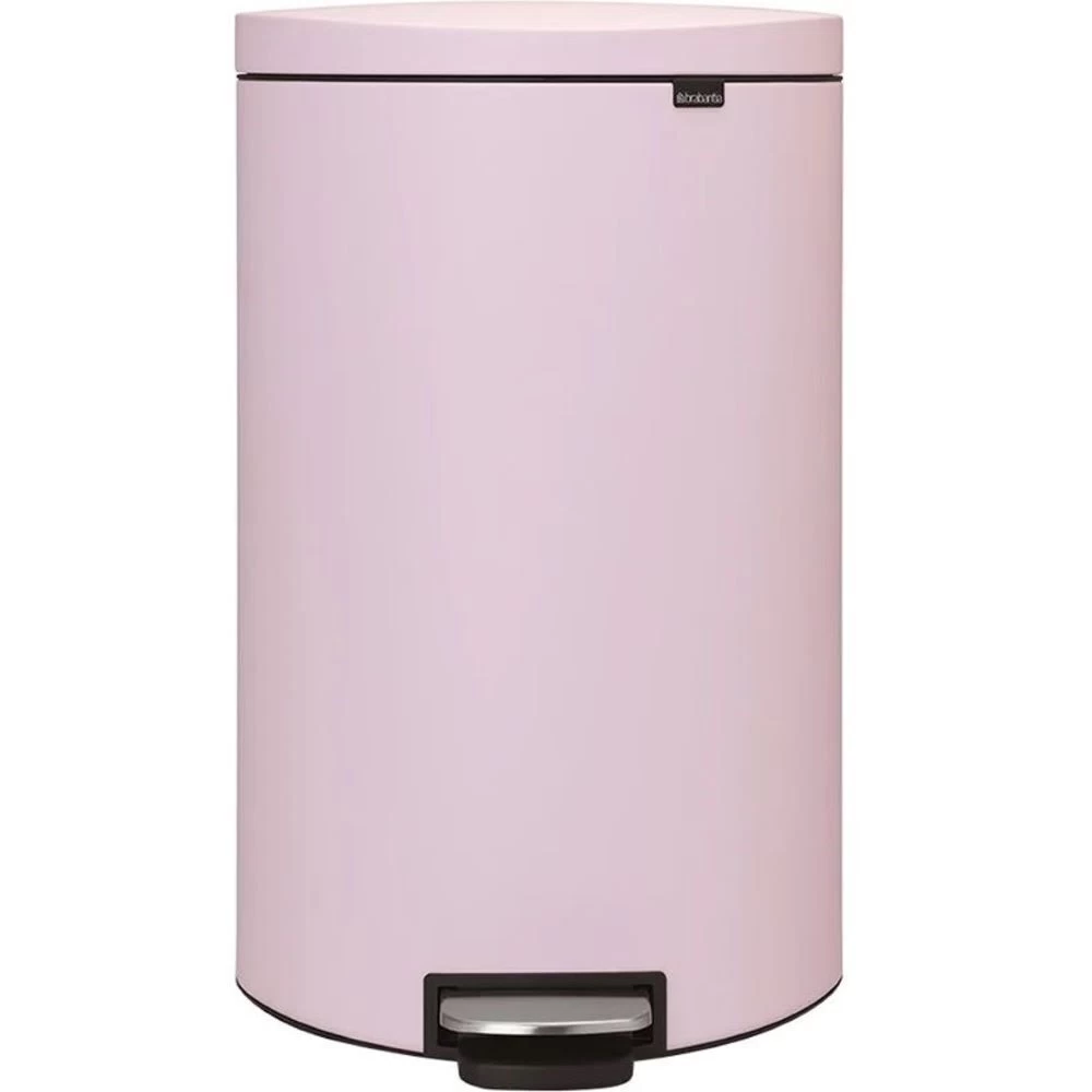 Ведро для мусора Brabantia FlatBack+ с крышкой 30 л металл розовое с педалью