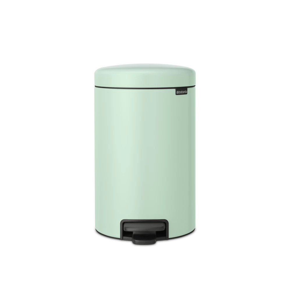 Ведро для мусора Brabantia NewIcon с крышкой 12 л металл мятно-голубое с педалью