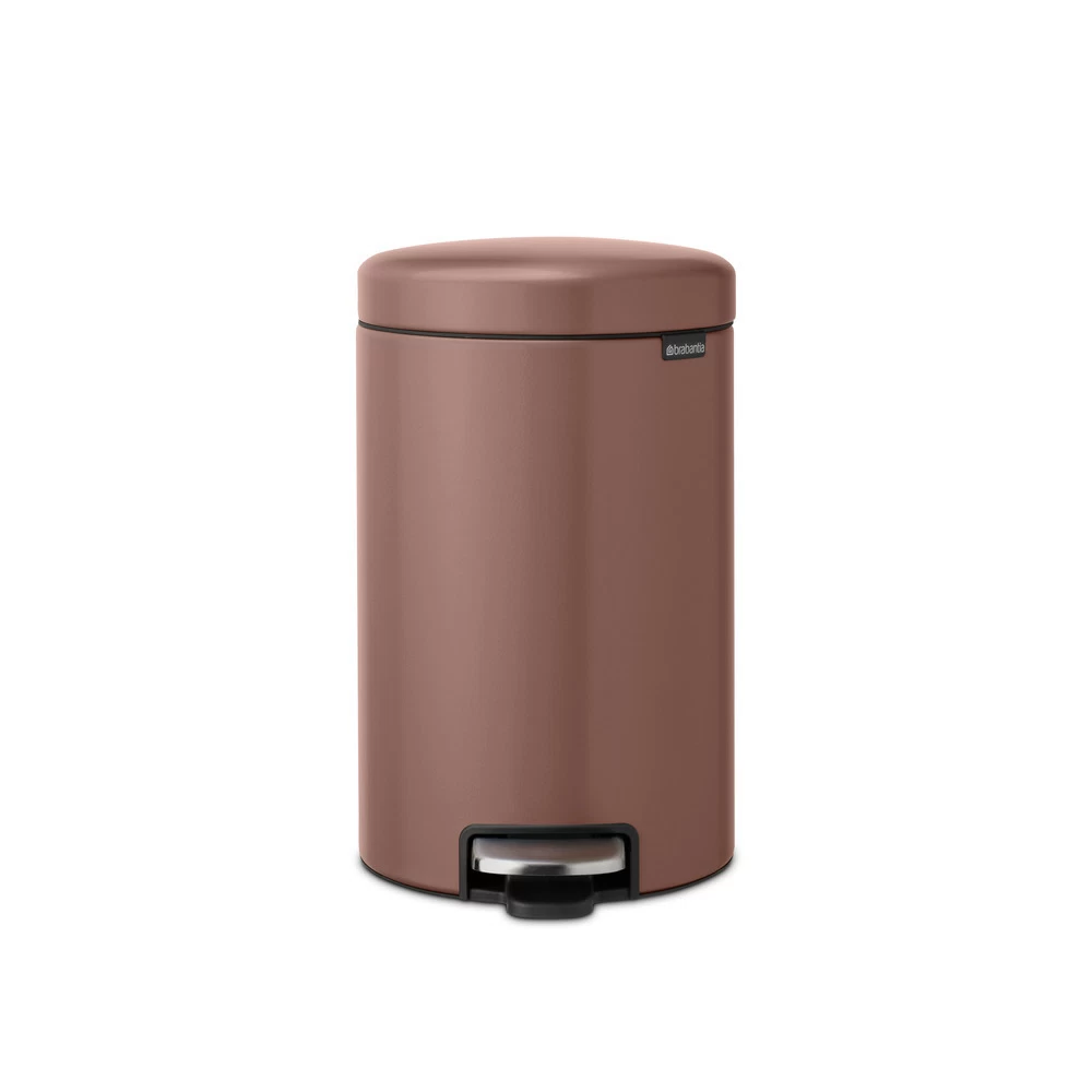 Ведро для мусора Brabantia NewIcon с крышкой 12 л металл светло-коричневое с педалью