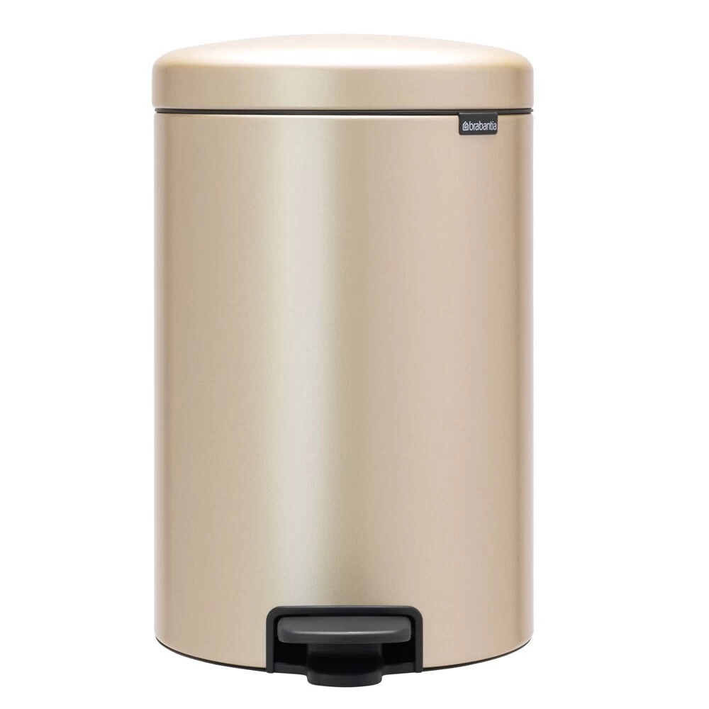 Ведро для мусора Brabantia NewIcon с крышкой 20 л металл шампань с педалью