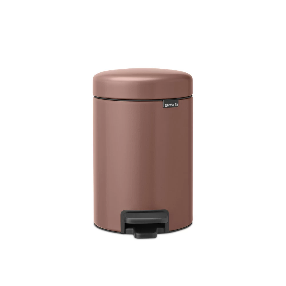 Ведро для мусора Brabantia NewIcon с крышкой 3 л металл светло-коричневое с педалью