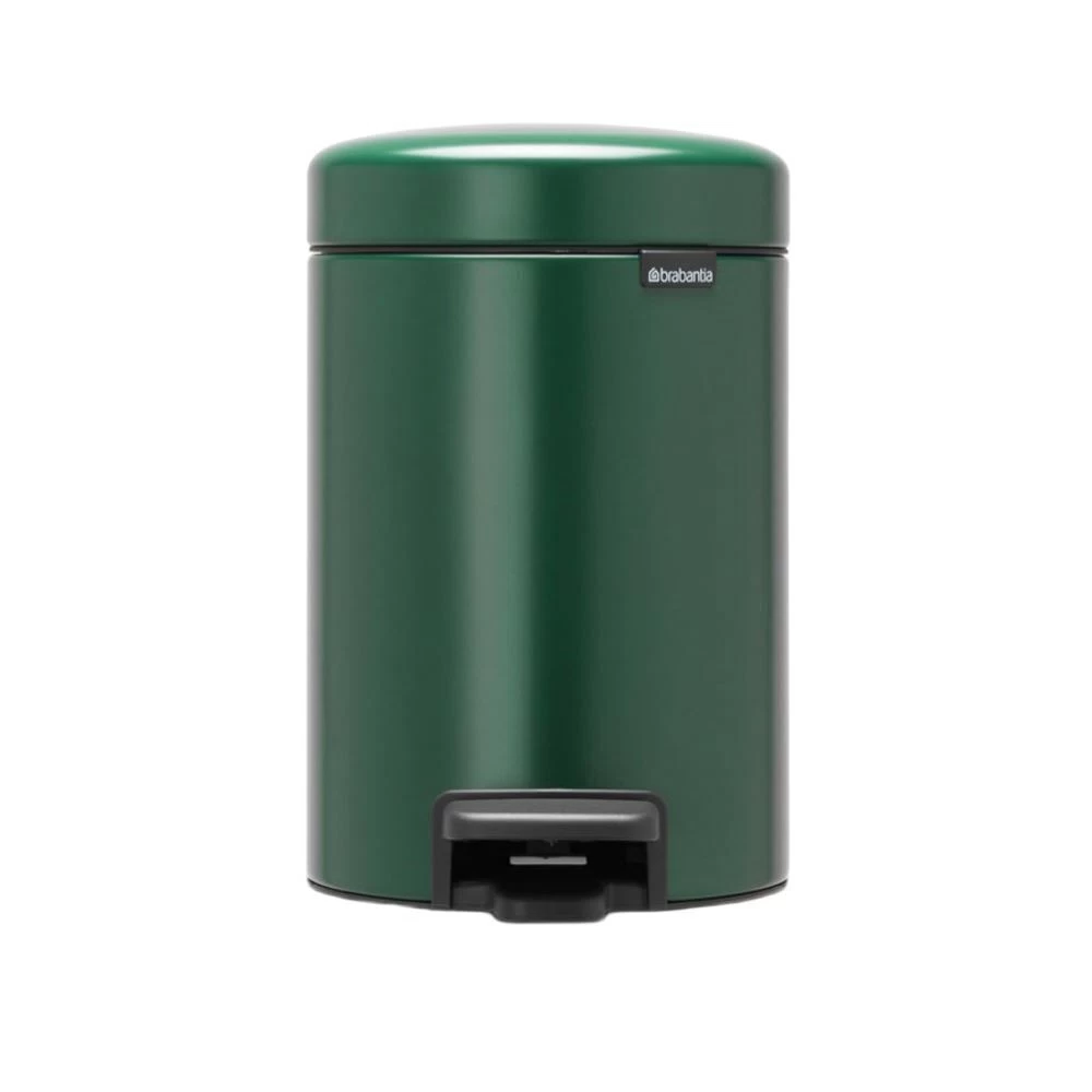 Ведро для мусора Brabantia NewIcon с крышкой 3 л металл зеленая сосна с педалью