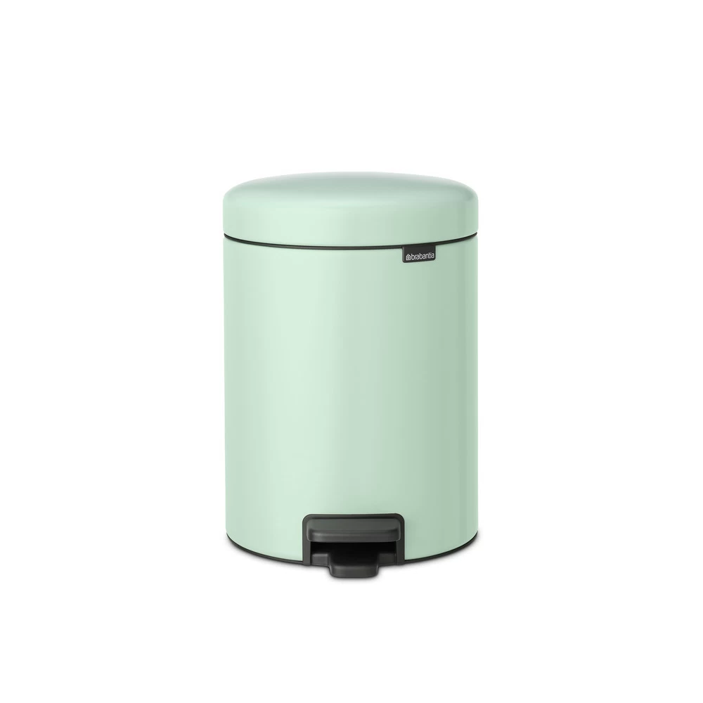 Ведро для мусора Brabantia NewIcon с крышкой 5 л металл мятно-голубое с педалью