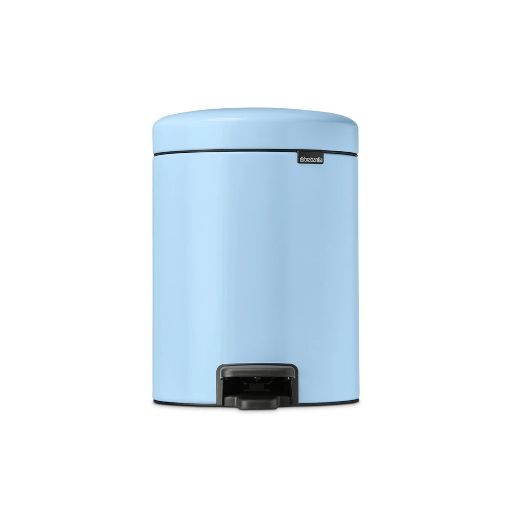 Ведро для мусора Brabantia NewIcon с крышкой 5 л металл нежно-голубое с педалью