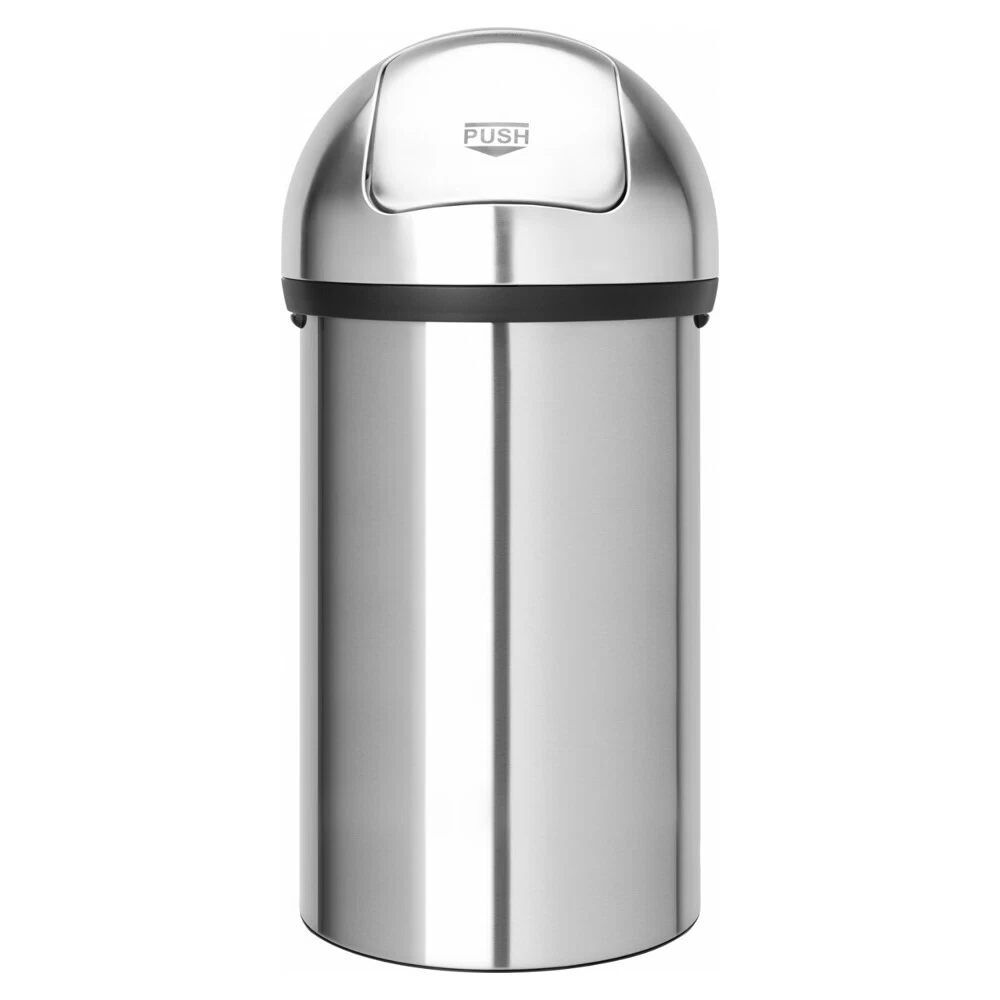 Ведро для мусора Brabantia Push Bin с крышкой 60 л металл стальное матовое