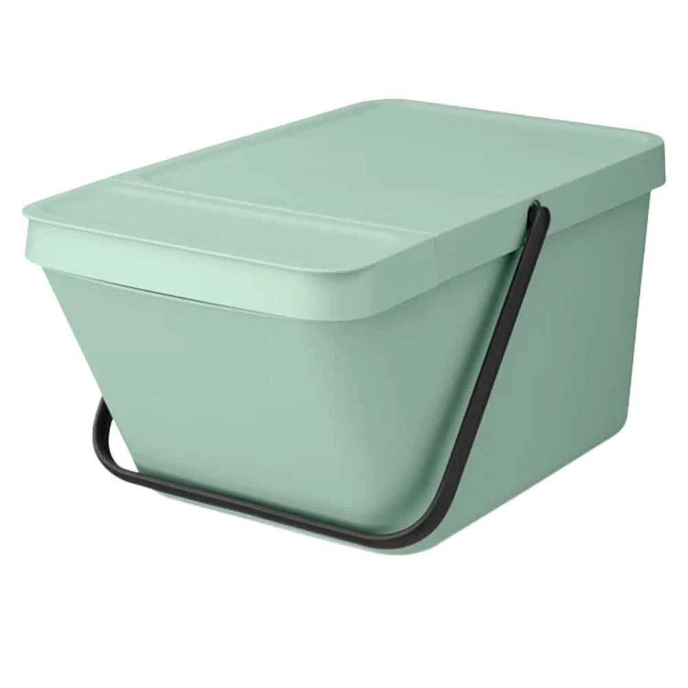 Ведро для мусора Brabantia Sort & Go с крышкой 20 л пластик мятно-голубое модульное