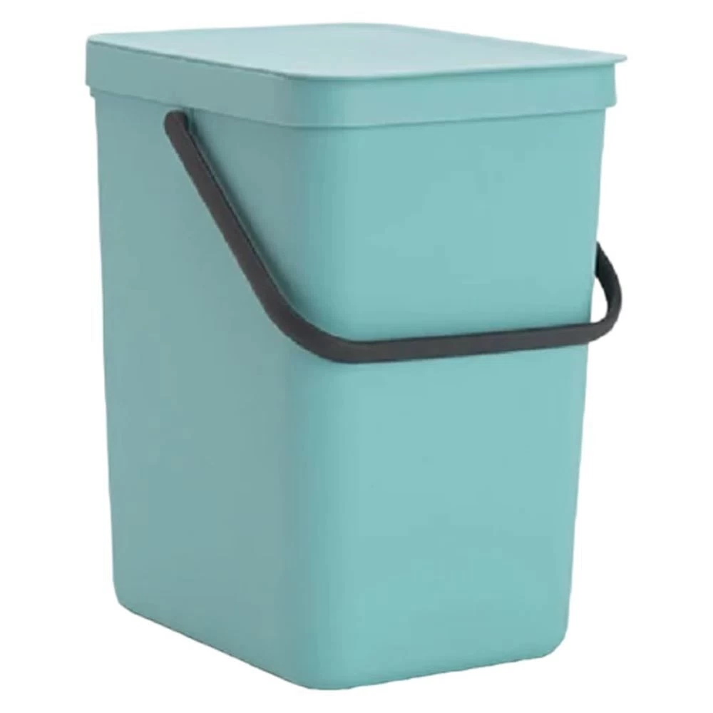 Ведро для мусора Brabantia Sort & Go с крышкой 25 л пластик мятное
