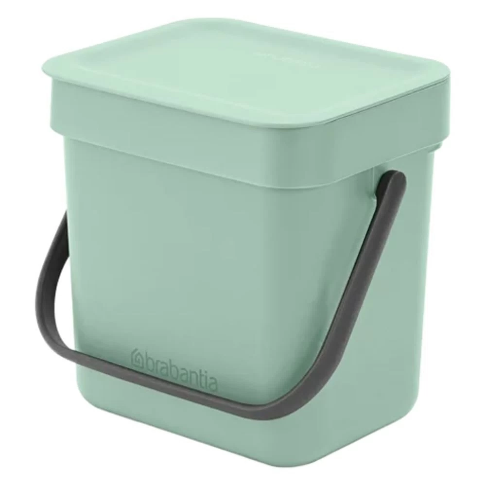 Ведро для мусора Brabantia Sort & Go с крышкой 3 л пластик мятно-голубое