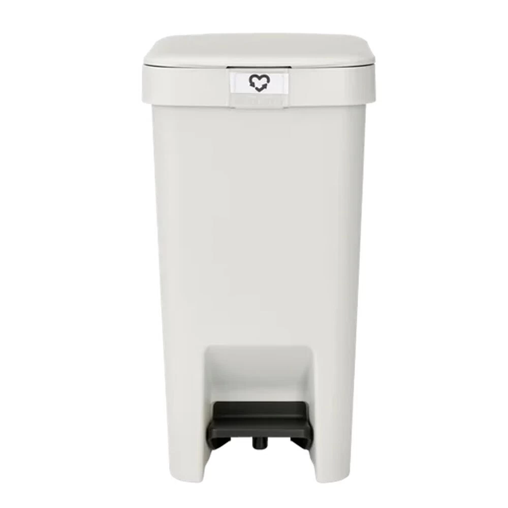Ведро для мусора Brabantia StepUp с крышкой 10 л пластик светло-серое с педалью