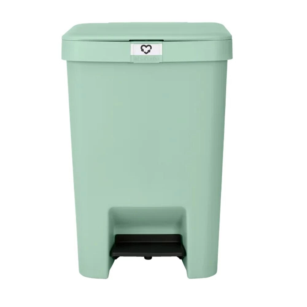 Ведро для мусора Brabantia StepUp с крышкой 25 л пластик мятно-голубое с педалью