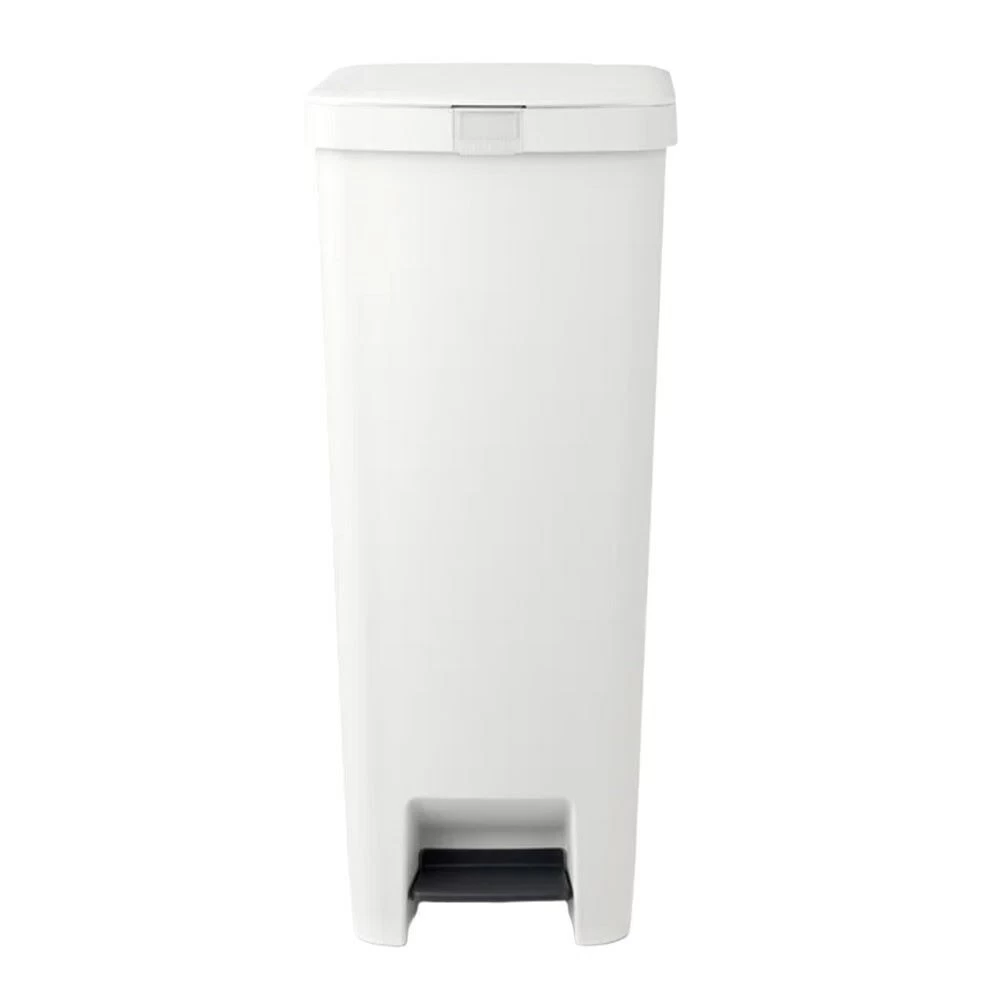 Ведро для мусора Brabantia StepUp с крышкой 40 л пластик светло-серое с педалью