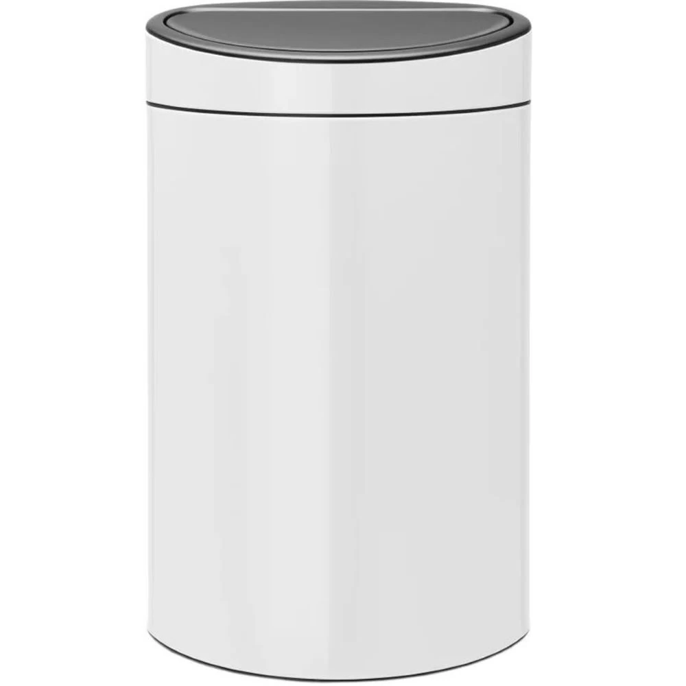 Ведро для мусора Brabantia Touch Bin New с крышкой 40 л металл белое