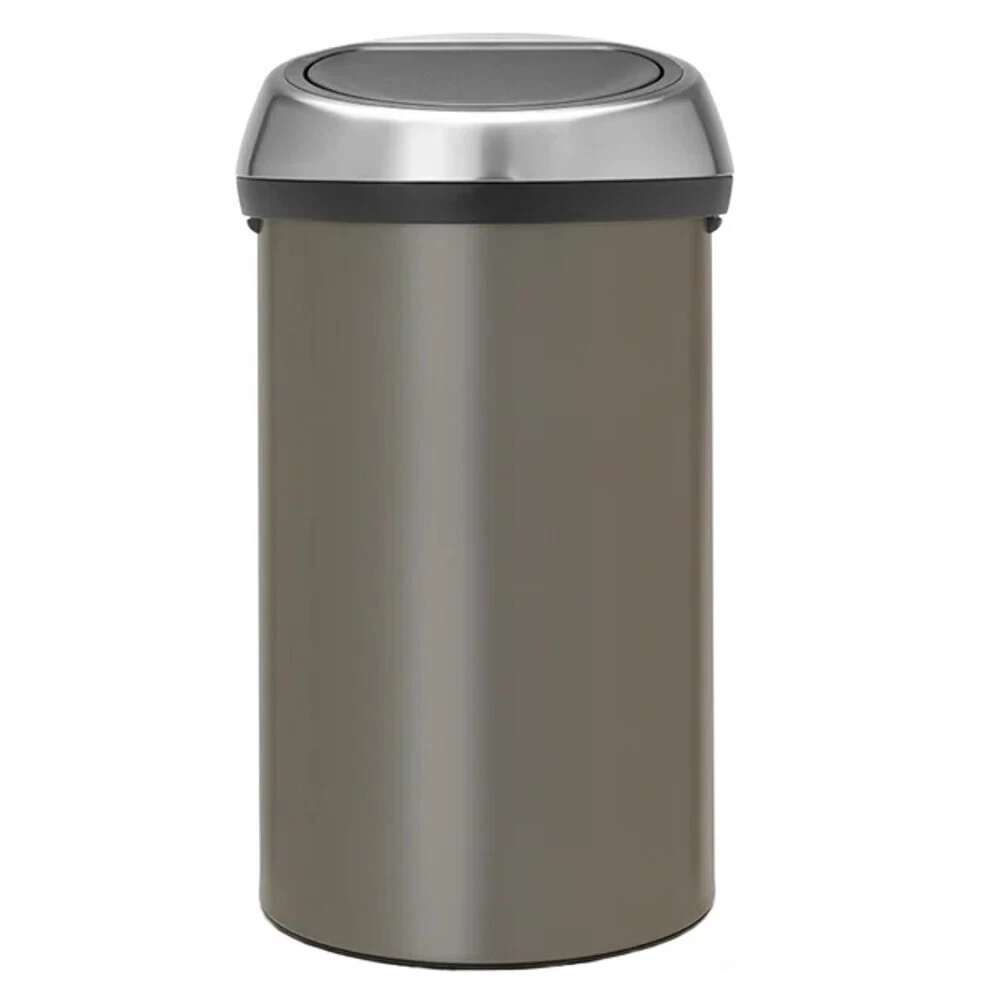 Ведро для мусора Brabantia Touch Bin с крышкой 60 л металл платиновое