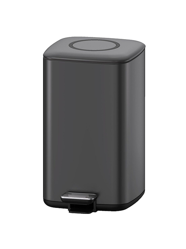 Ведро для мусора WeltWasser WW ME Wally TG 12L 10000006135 цвет Серый матовый