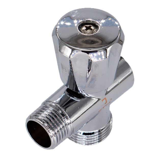 вентиль трехпроходной СТМ 1/2"х3/4"х1/2" НР/НР/ВР маховик, ГОСТ