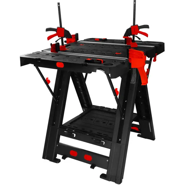 Верстак столярный складной Vertextools 2070-07 690x860x1300 мм максимальная нагрузка 125 кг
